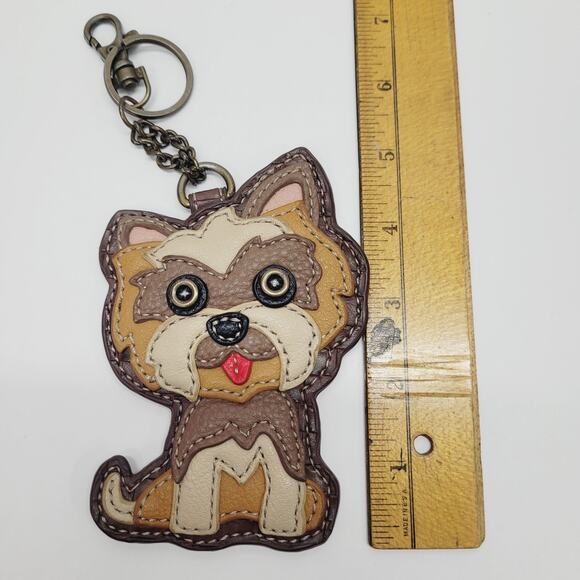 Chala Dog Yorkshire Yorkie Keychain Coin Purse Charm Wallet 5" - Picture 5 of 5